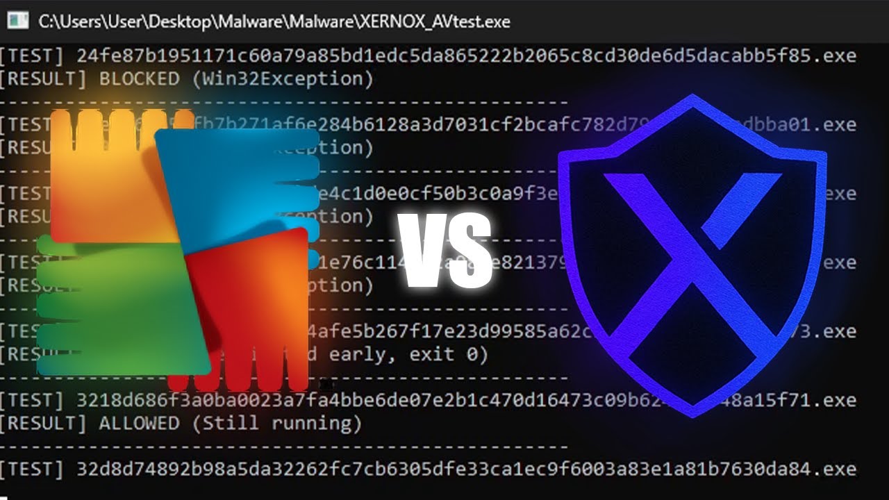 AVG Antivirus vs Xernox - 90 Malware Stress Test