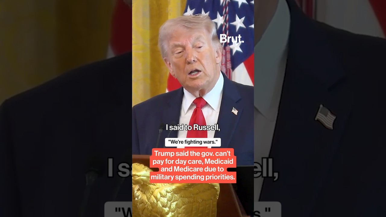 rump says government can&rsquo;t pay for day care due to military spending priorities.