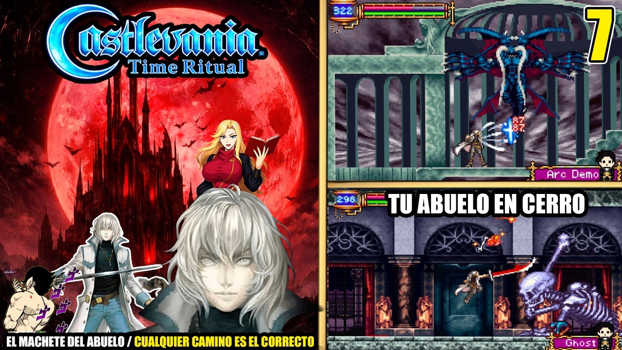 Castlevania: Time Ritual en Español Ep.-07 EL MACHETE DEL ABUELO / ARMAS MULTIHIT / KICKER SKELETON
