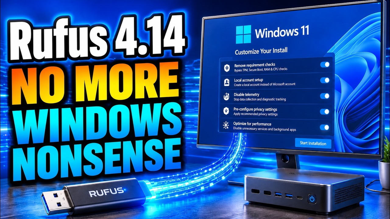 Rufus 4.14 Just Got Released | Windows 11 Installs Will Never Be the Same