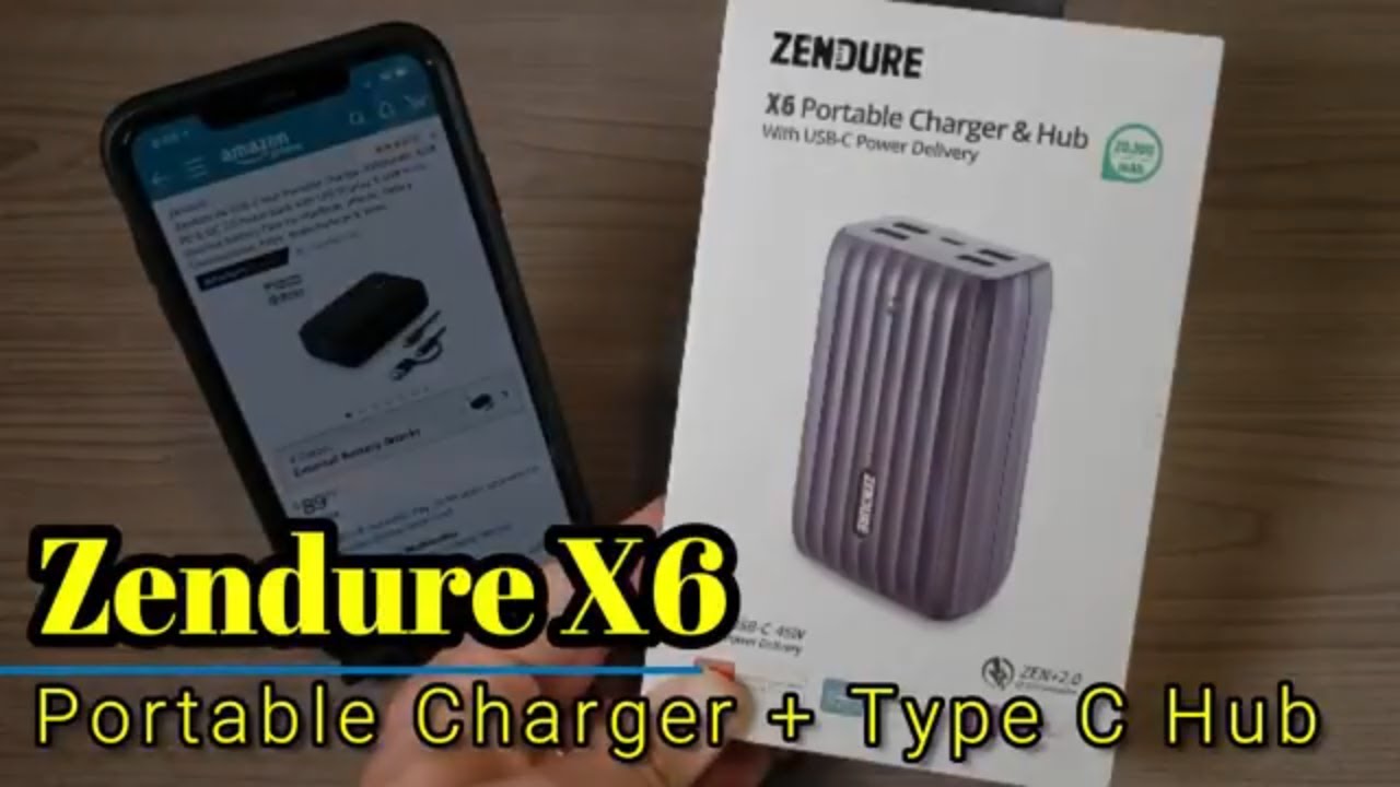 Zendure X6 - A portable charger + Type C Hub for your MacBook!