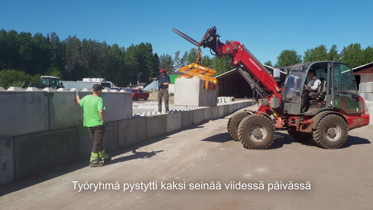 Laakasäilö massiivisista betonipalikoista