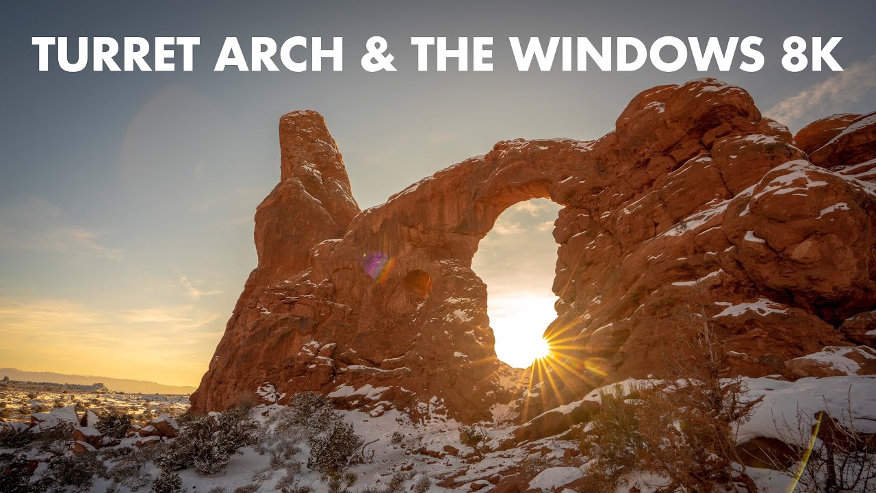 TURRET ARCH & THE WINDOWS, UTAH | 8k Time-lapse