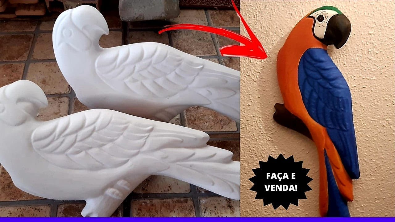 FAÇA E VENDA! Arara de Gesso Super Simples e Fácil