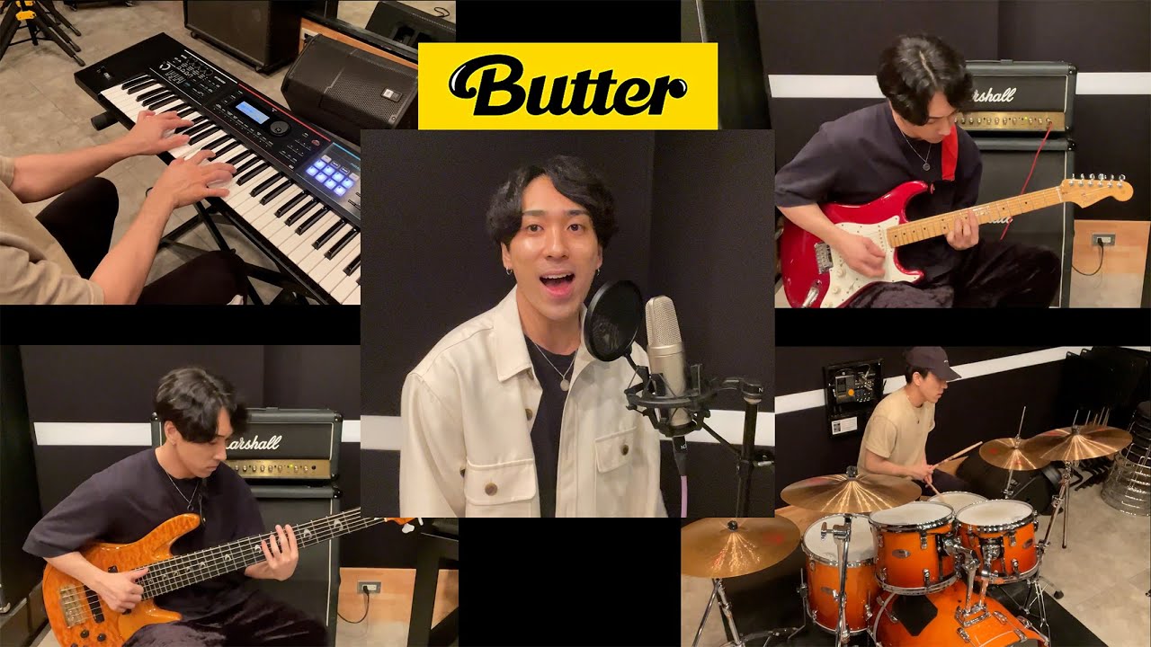 BTSの「Butter」 歌も楽器も全部一人でやってみた