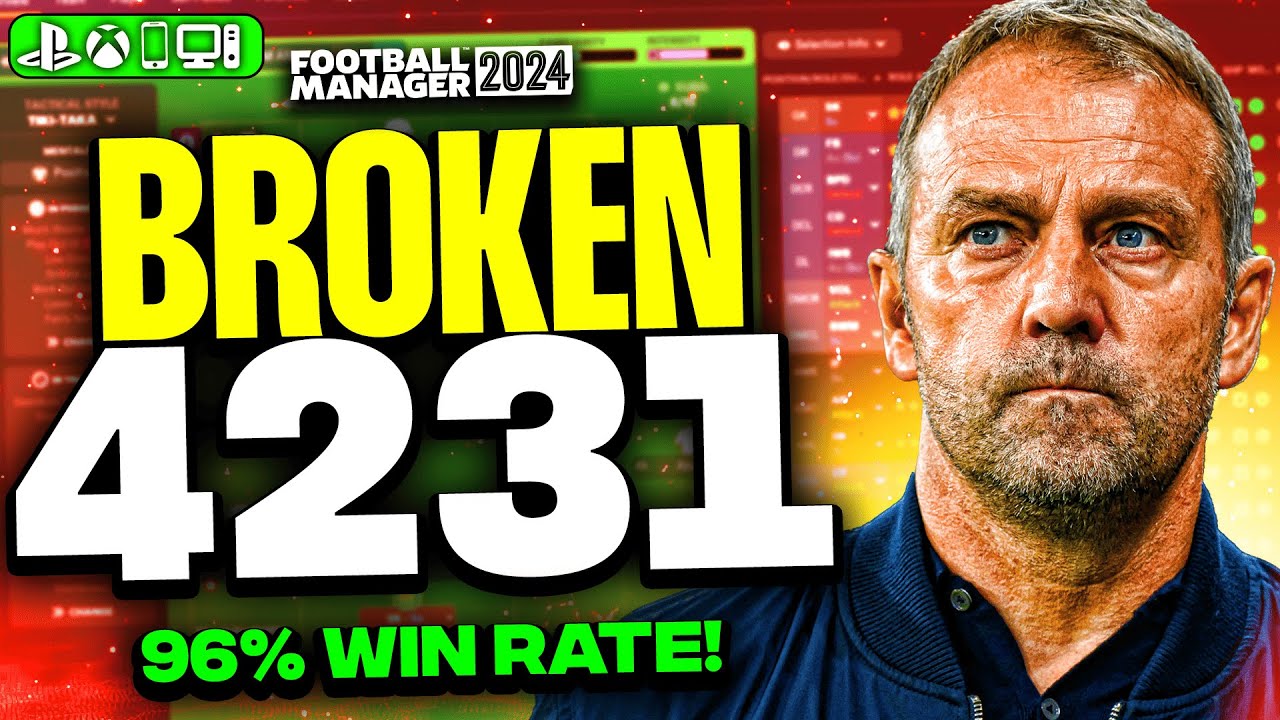 Сломанная тактика 4-2-3-1 FM24 от Флика! | 96% побед + четыре победы