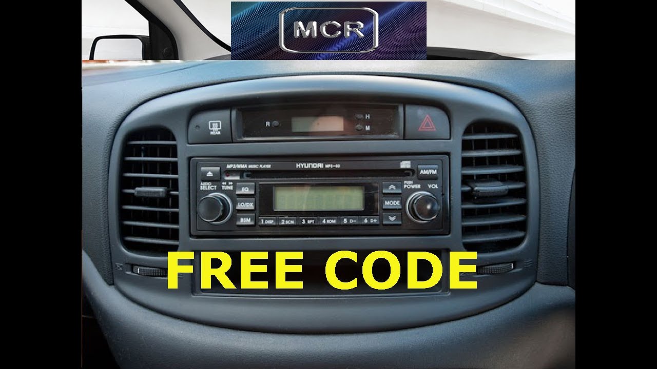 HOW TO WORK OUT STEREO CODE  FROM SERIAL NUMBER OF  HYUNDAI SINGLE DIN CAR STEREO UNIT.