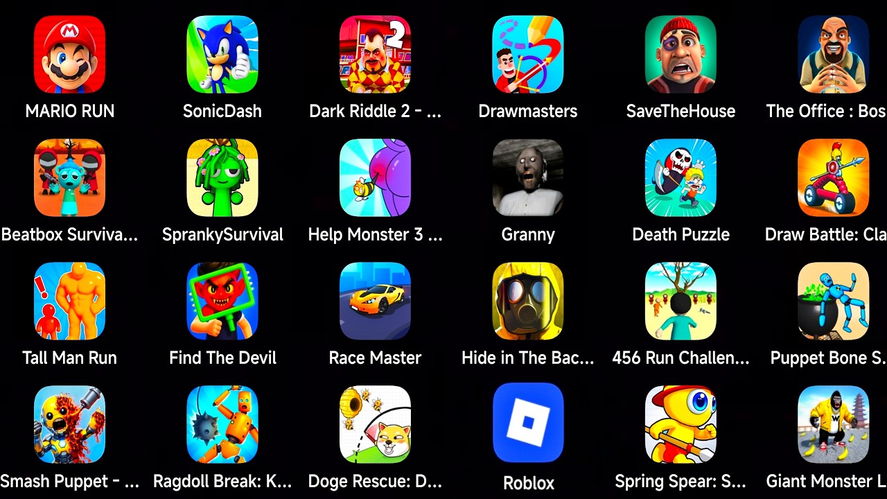 Roblox,Poppy Playtime 4,Epic School,Scary Teacher 3D,Minecraft,Grimes Monster, Death Puzzle