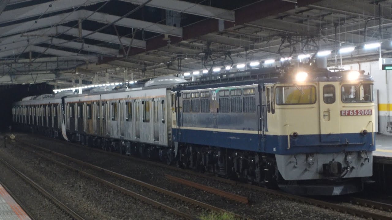 EF65-2086+東急6020系6157F 新津出場甲種 新秋津駅通過