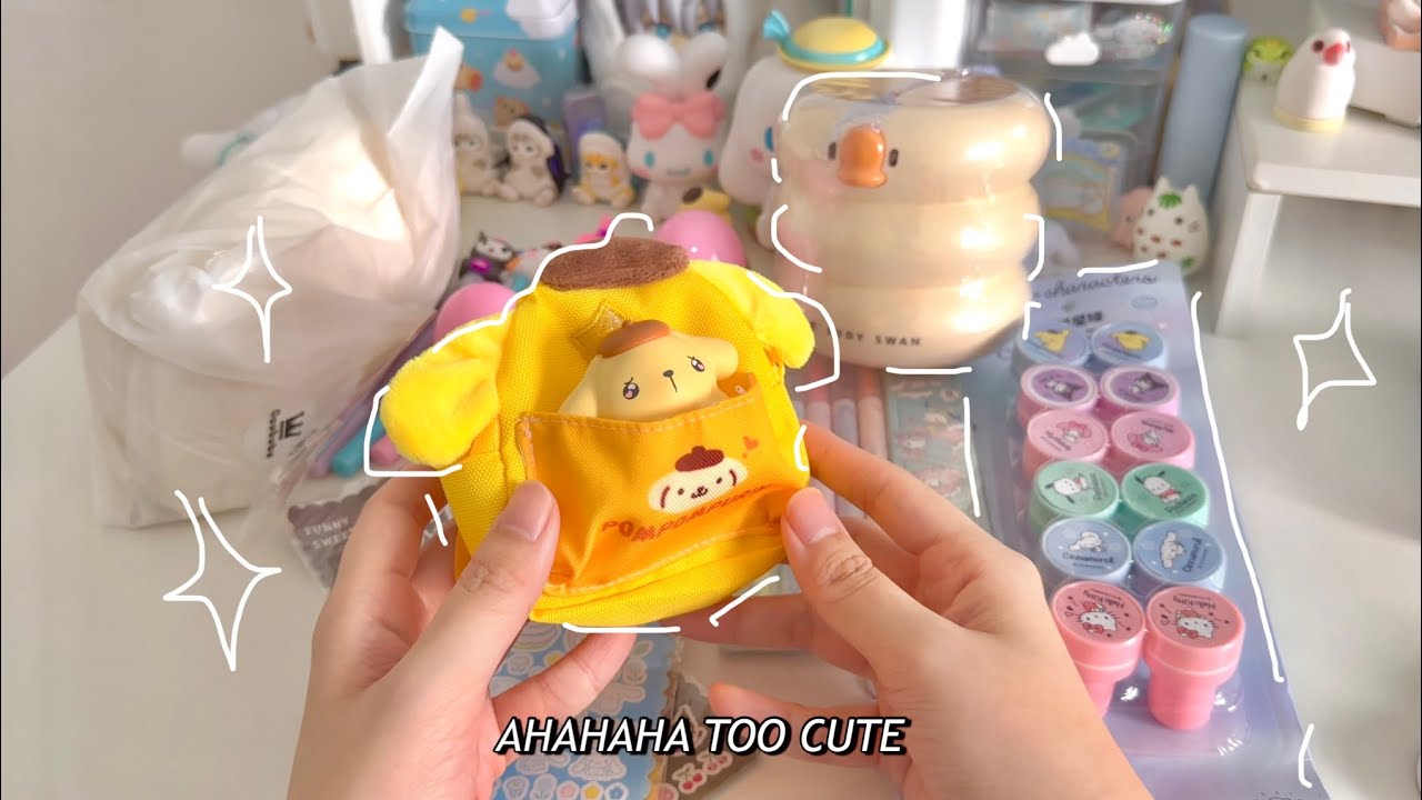 ASMR Shopee stationery haul (mOSTLY SANRIO 🐥) under $10