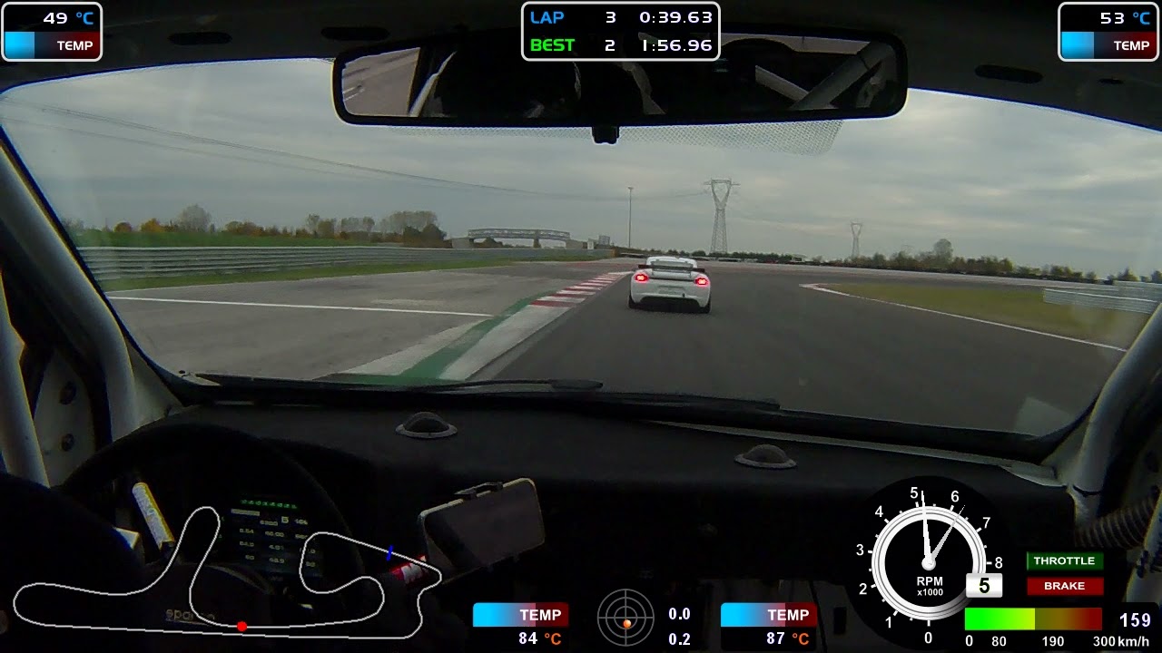 Clio RS turbo vs Cayman gt4 Cremona circuit - 1:46 low boost