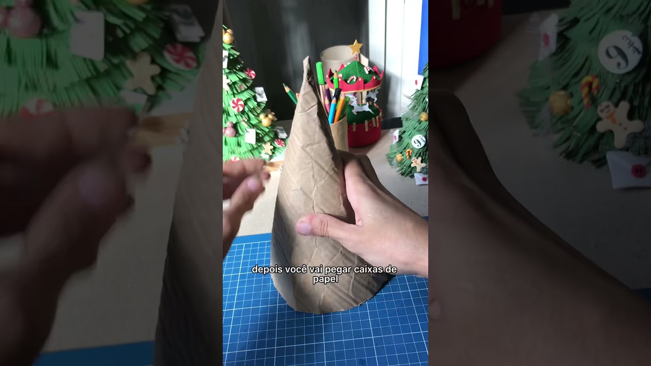 HOW TO MAKE A CARDBOARD CHRISTMAS TREE 🎄 #diy #christmas #christmas