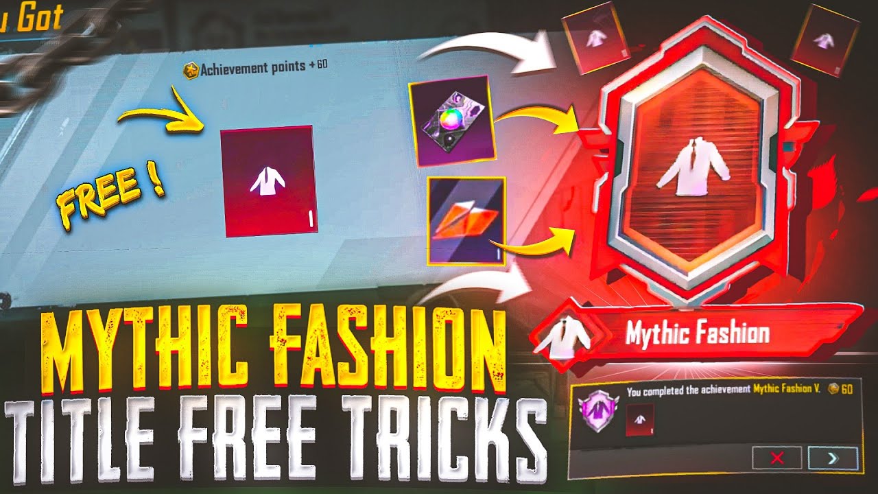 TRICKS TO GET ( MYTHIC FASHION ) TITLE FREE | How To Get Mythic Fashion Title For Free Bgmi / Pubg