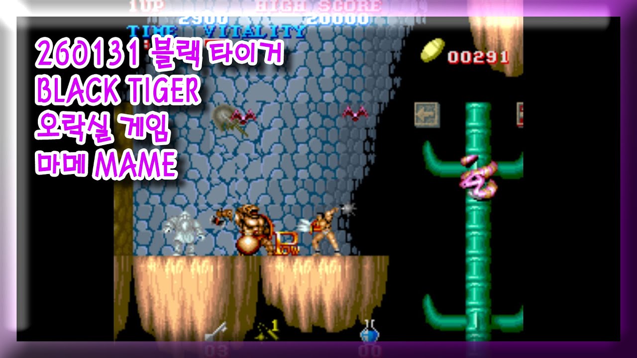 260131 블랙 타이거 BLACK TIGER 블랙 드래곤 잘못함 주의 [오락실 게임] 마메 MAME 유아프리 youafree YAF 아케이드 게임 Arcade Game