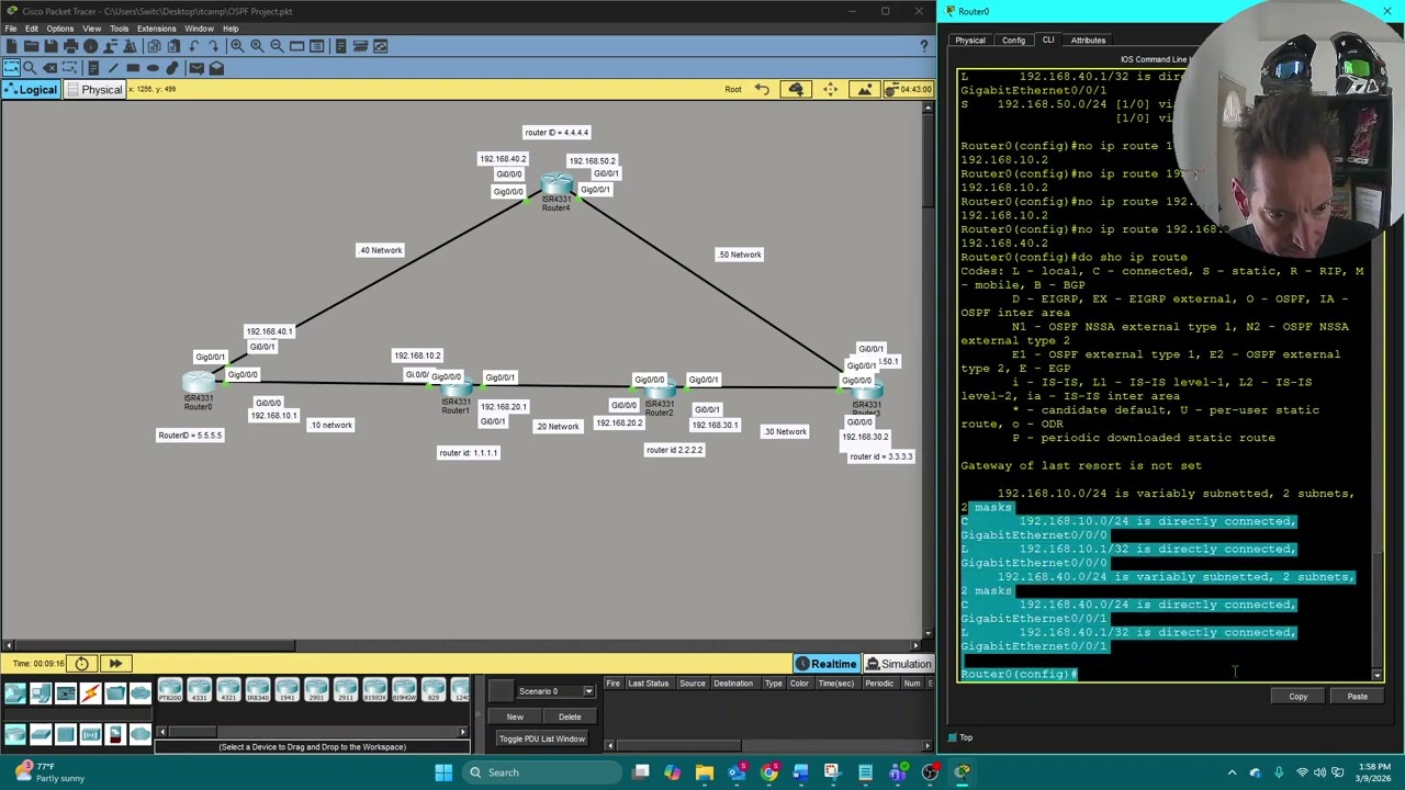 Dynamic Routing Lab using OSPF