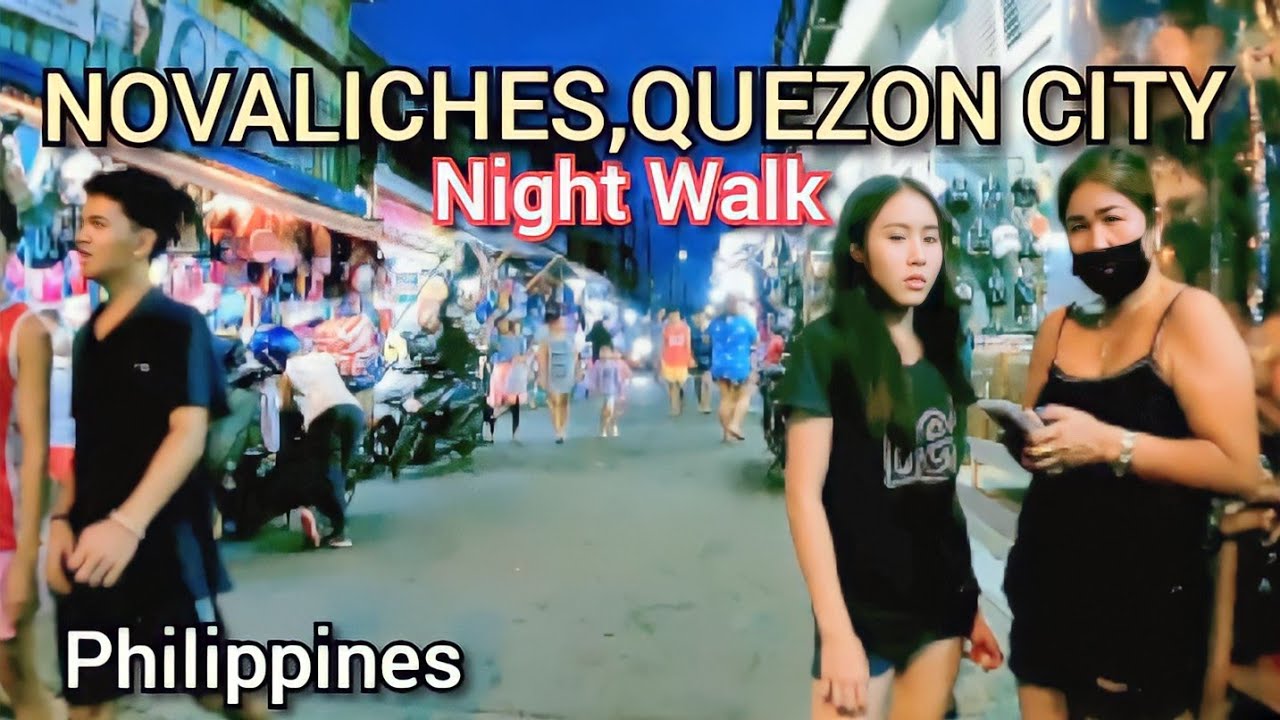 Saturday Night Walk In Sta.Monica, Novaliches,Quezon City.Philippines [4K]