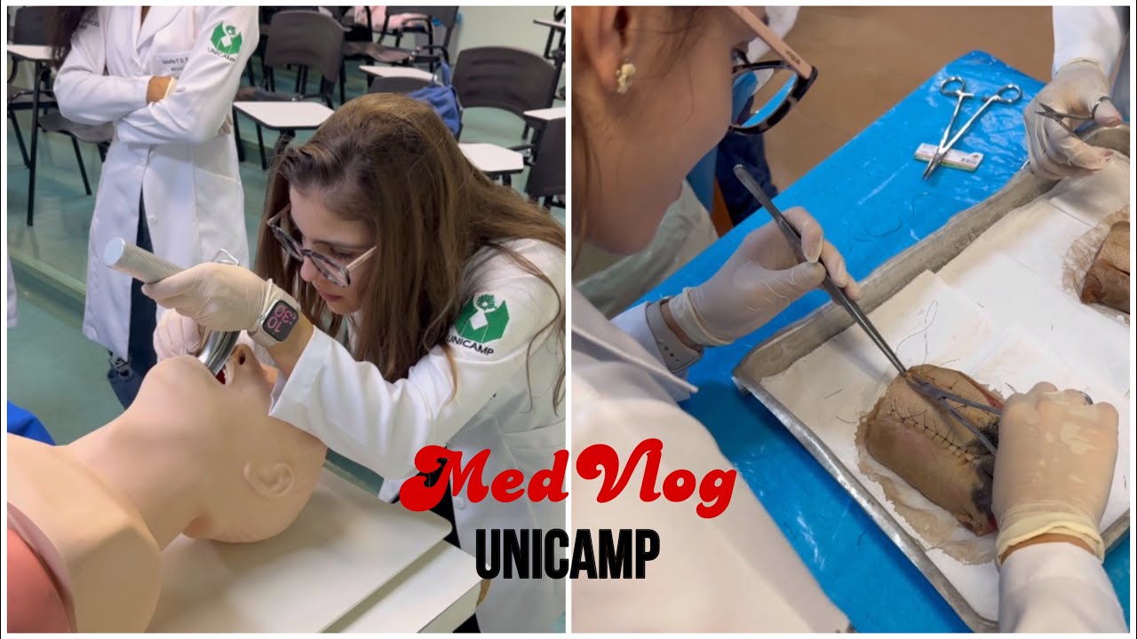 Rotina de uma estudante de Medicina na Unicamp | Congresso, Sutura, Festa e Intubação | MedVlog 13