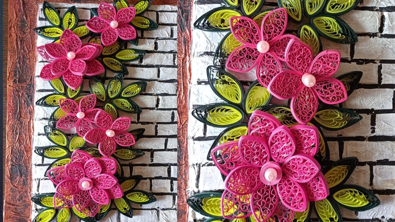 Beehive Quilling /Quilled Flowers /Quilling Using Comb /Quilled Flowers Wall Hanging/