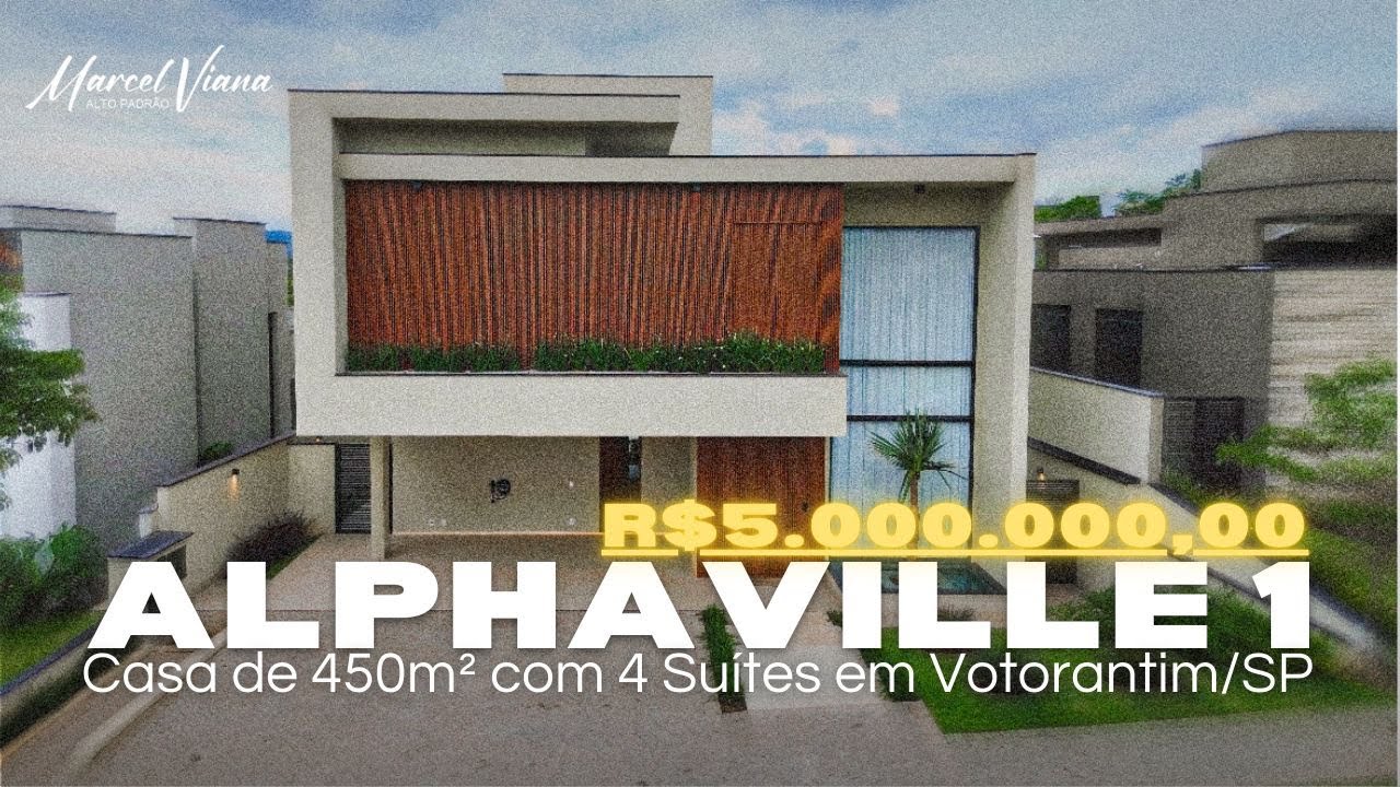 SOBRADO COM 4 SUÍTES, MOBILIADO, PISCINA COM BORDA INFINITA E FUNDO PARA MATA - VOTORANTIM SP