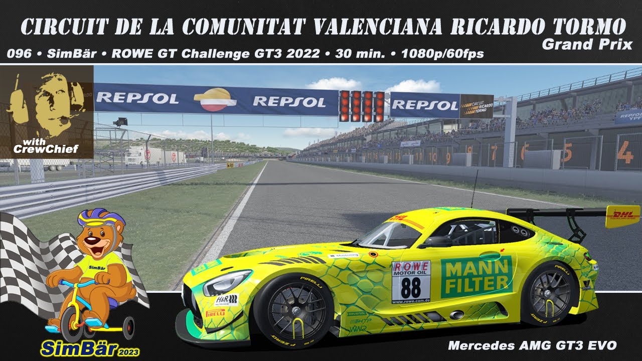 GTR2 096 • Circuit Valencia - GP • ROWE GT Challenge GT3 2022 • 30min. • TripleScreen: 1080p/60fps