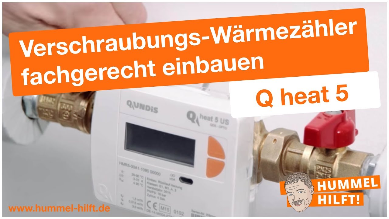 QUNDIS-Montagevideo: Verschraubungs-Wärmezähler Q heat 5 fachgerecht einbauen