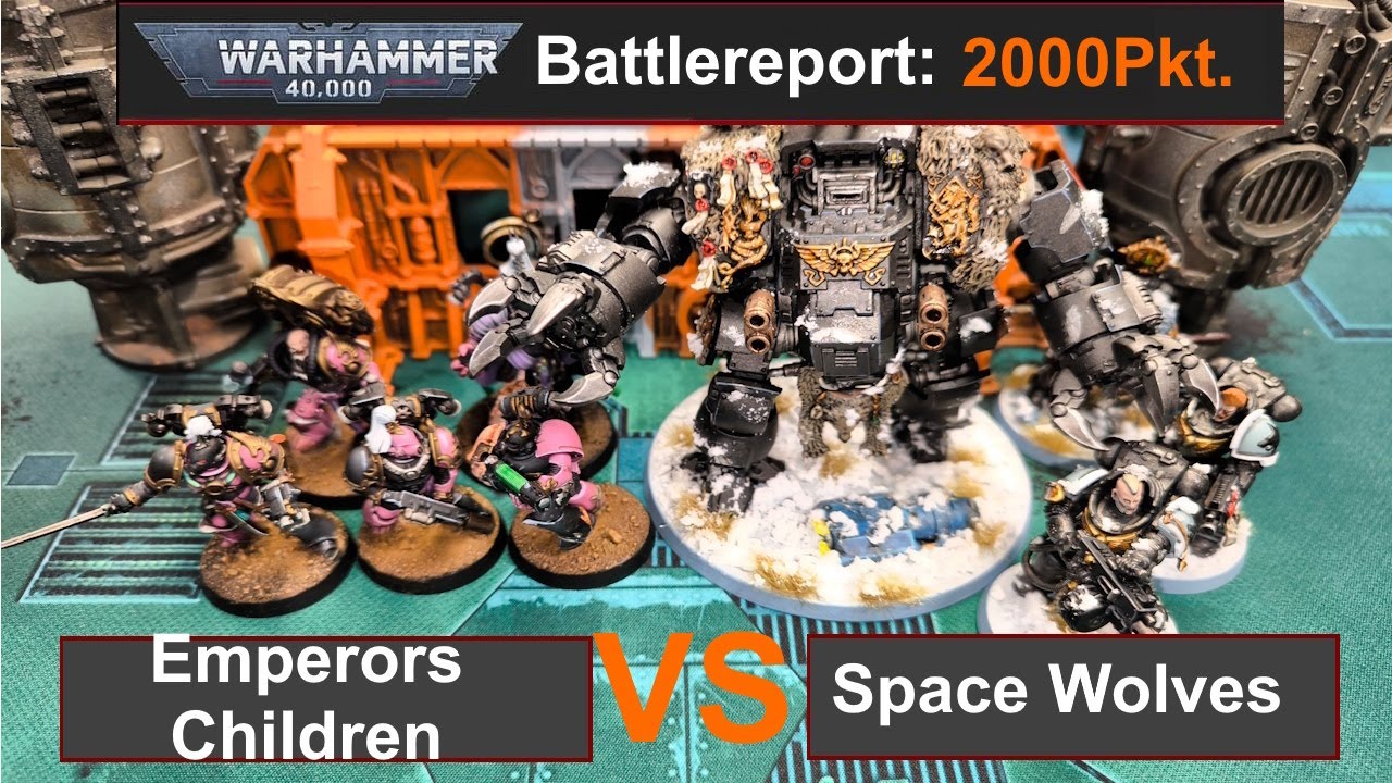 Warhammer 40k Battlereport: Emperors Children vs. Space Wolves 2000Pkt. 10 Edi deutsch