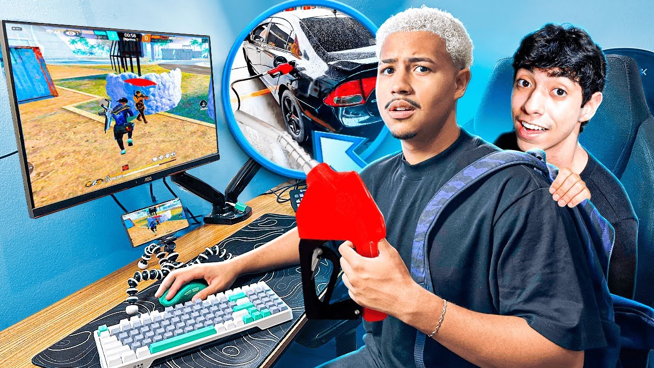 JOGANDO APOSTADO ATÉ ENCHER O TANQUE DO CARRO NO MOBILADOR! FREE FIRE