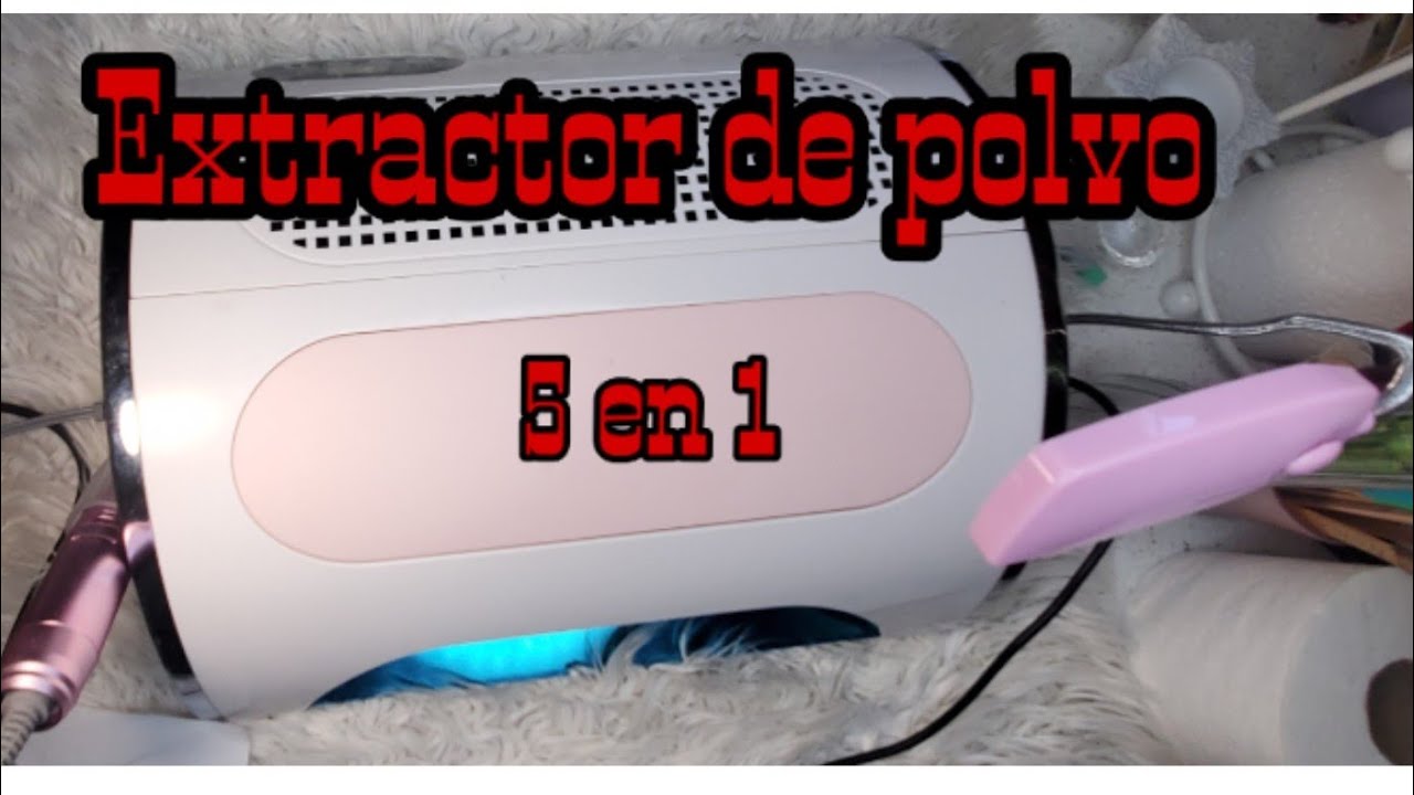 INCREIBLE Extractor de polvo para uñas 💅 RESEÑA (5 en 1 drill, luz,lampara,extractor de polvo, USB)
