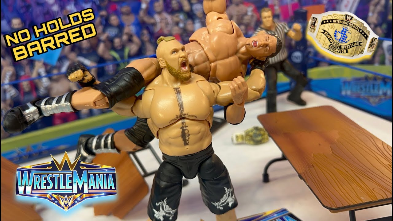 BROCK LESNAR VS BATISTA | HARDCORE WWE ACTION FIGURE MATCH | Wrestlemania WWE ACTION FIGURE MATCH |