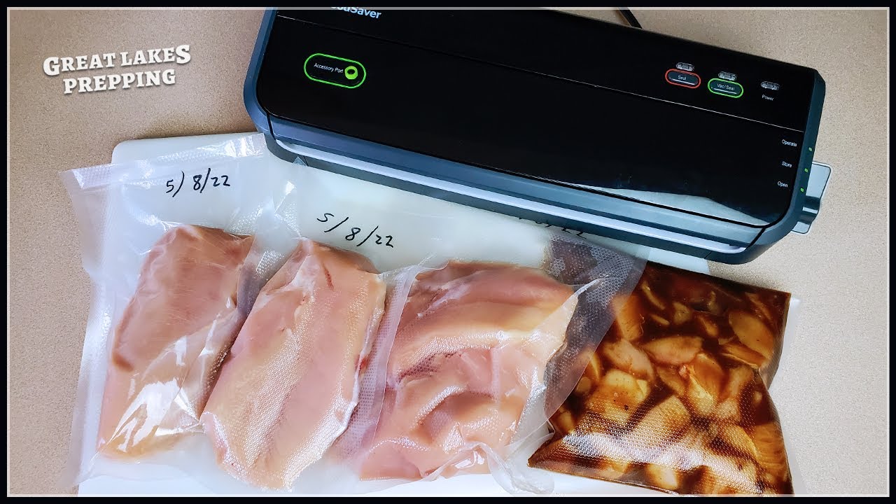 Вакуумная упаковка куриных грудок для заморозки с помощью FoodSaver (целые, полоски и маринованные)