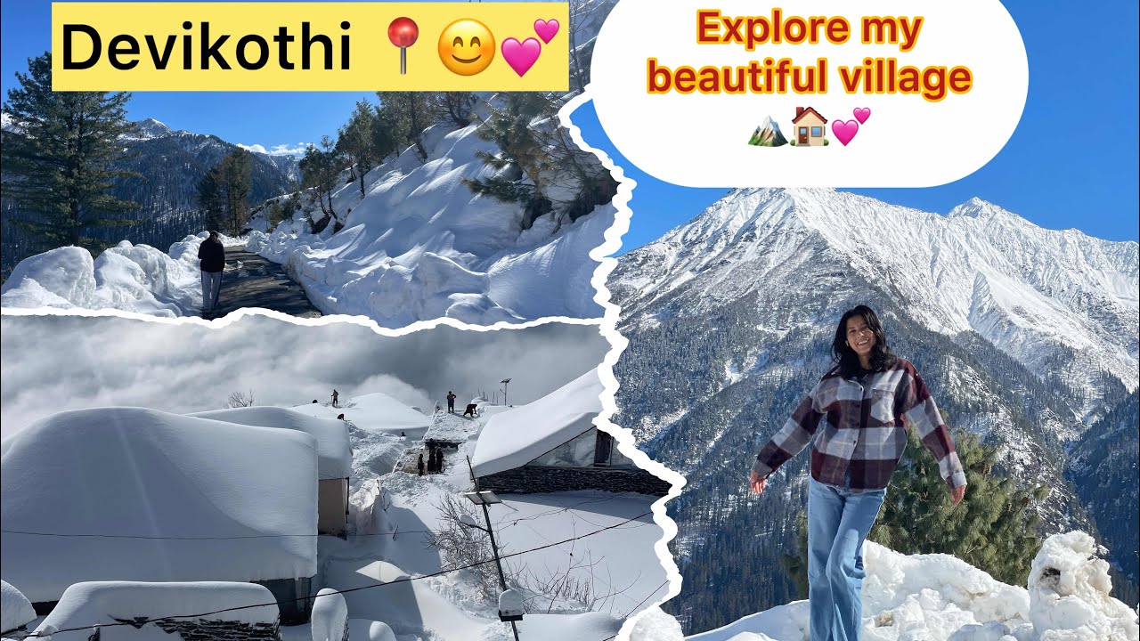 Explore my beautiful village🏔️💗😊||#himachalpradesh #churahvalley #snowfall 