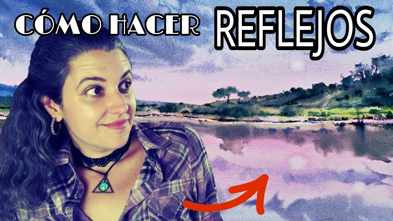 PAISAJE EN ACUARELA | Cómo hacer REFLEJOS en el AGUA | Watercolor SPEED PAINTING
