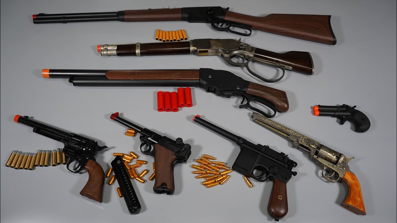 Wild West Cow Boy Style Toy Gun Nerf Gun Airsoft And AK47 rifle - Realistic Toy Guns Collection