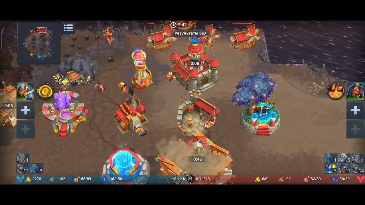 Новый игрок Volf13  против  LeGo_KK битва 1х1 в игре #War Legends# RTS #стратегия на телефон