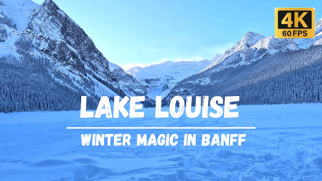 Winter Walk Along Lake Louise ❄️🏔️ | –19°C Frozen Lake | Banff National Park, Canada 🇨🇦| Relaxing 4K