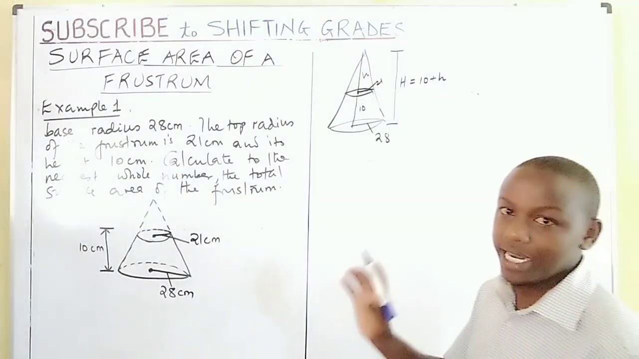 SURFACE AREA OF A FRUSTUM. Mpesa 0704153366 Boniface Katumuta