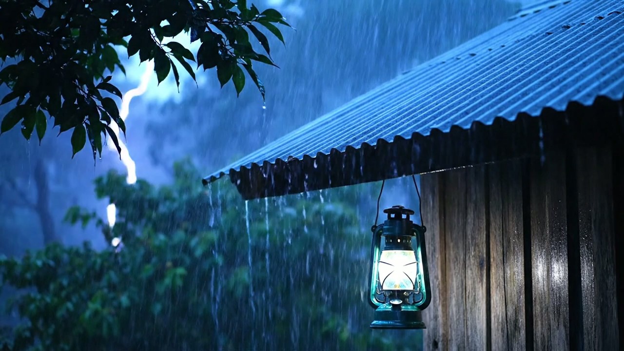 No Ads Rain Sounds for Sleeping - ASMR Deep Rain and Thunder for Total Mind Shutdown