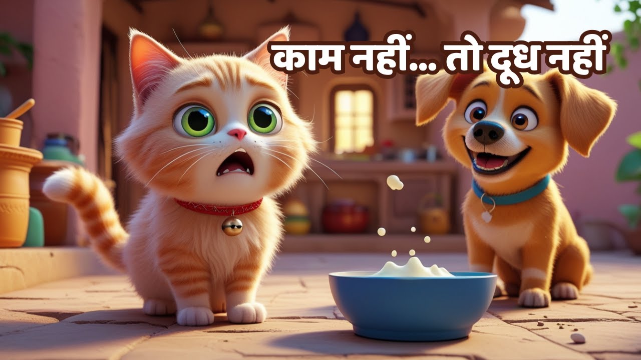 आलसी बिल्ली को मिली सबसे बड़ी सीख | Hindi Kahaniya | Hindi Kahani | Hindi Moral Story for Kids