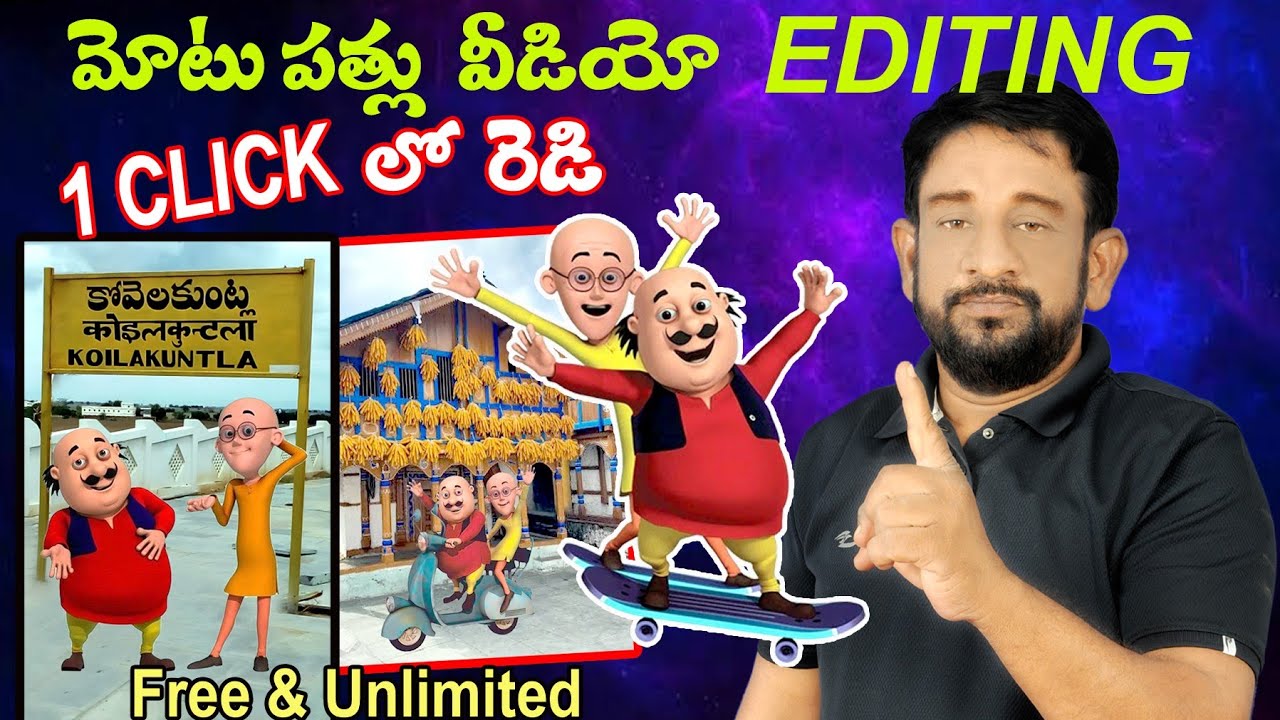 Motu patlu video editing in telugu || tending motu patlu video editing || Ai video editing in telugu