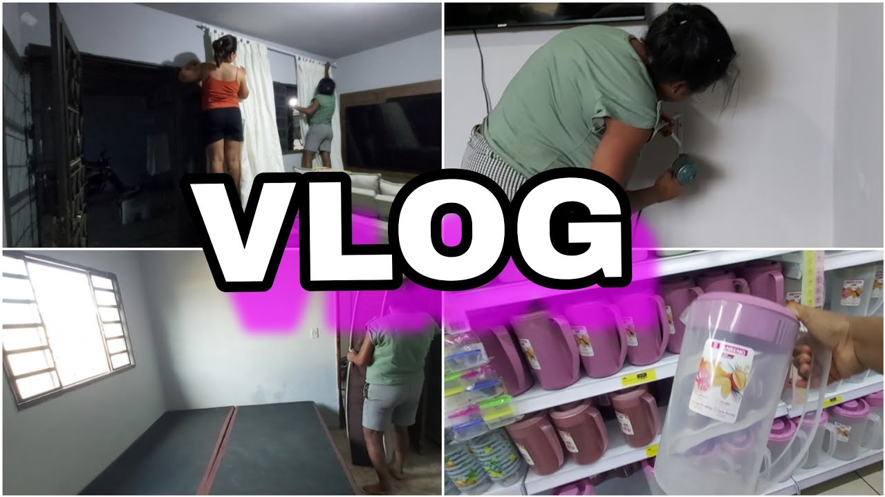 MONTANDO OS QUARTOS DO ZERO😱COLOCAMOS AS CORTINAS COMPRINHAS  PRA DECORAÇÃO NOVA