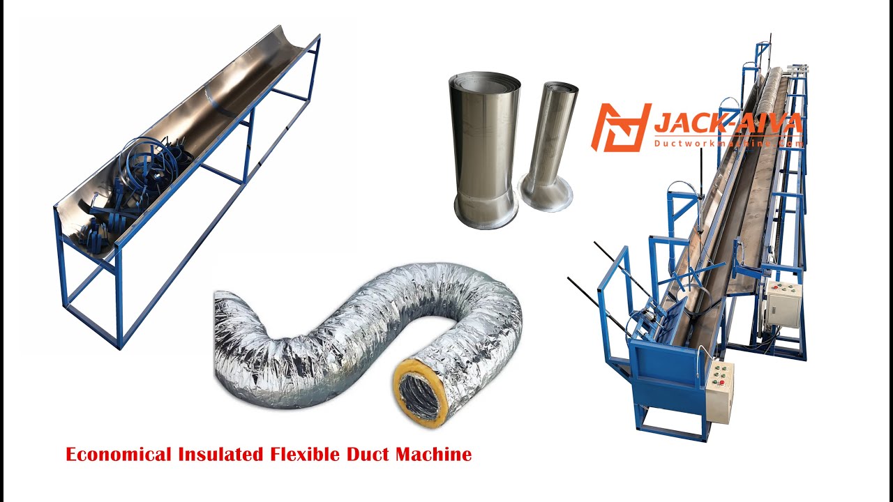 Flexible duct insulation machine #Insulated flex duct machine