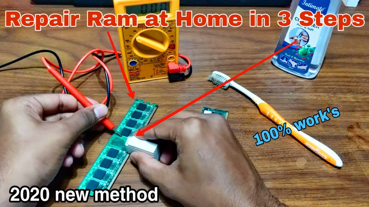 How to Repair Ram at Home in Easy 3 Steps 2020 New Methods | Clean Ram by yourself | no display pc