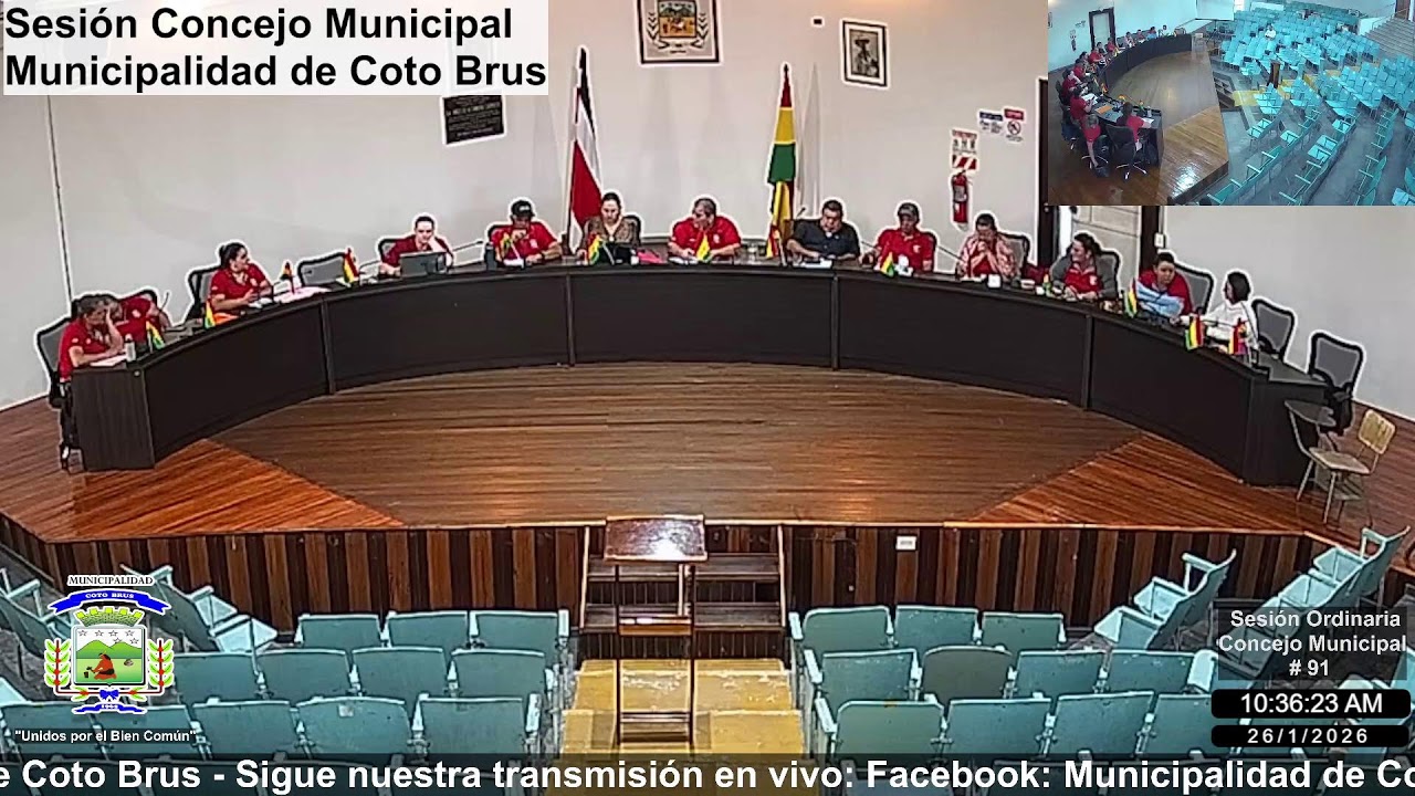 Sesión Concejo Municipal de Coto Brus.