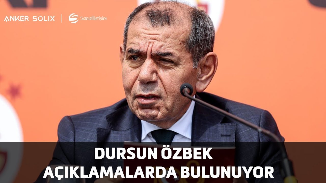 Galatasaray Başkanı Dursun &Ouml;zbek A&ccedil;ıklamalarda Bulunuyor