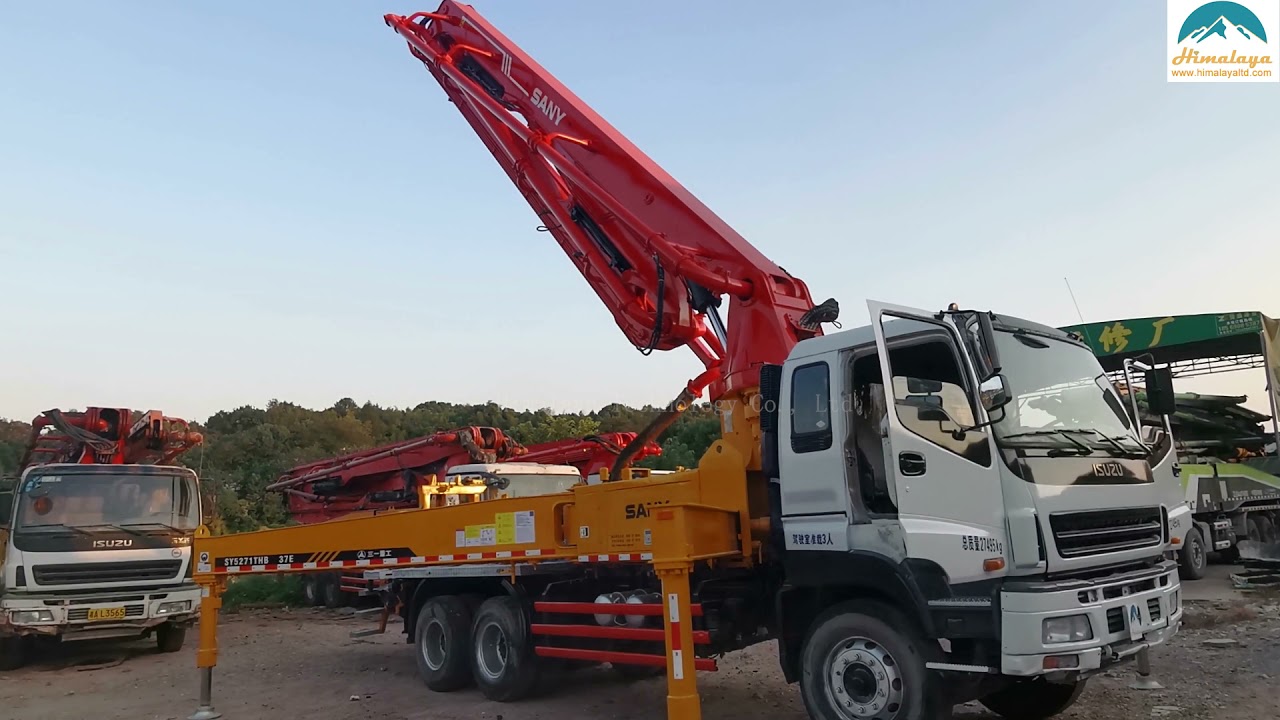 Concrete pump SANY 37m works well, waiting his new owner,автобетононасос SANY работает хорошо