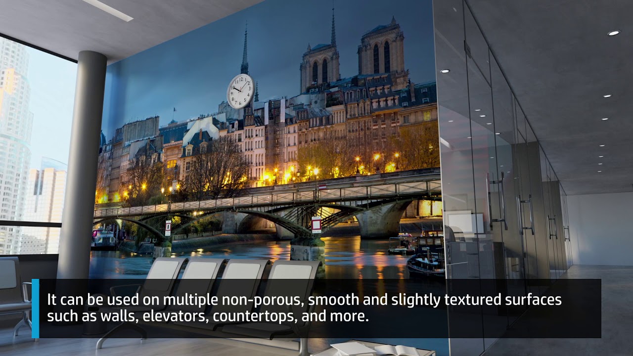 INTRODUCING HP Removable Adhesive Fabric&mdash;stick it today, remove it tomorrow!