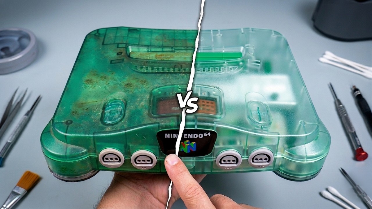 I Restored This Dirty Rare Teal Nintendo 64 Console! (Full Cleaning & Restoration)