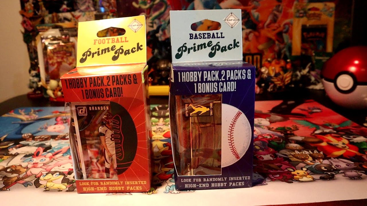 Two Fairfield Prime Pack Boxes - 1 Baseball & 1 Football