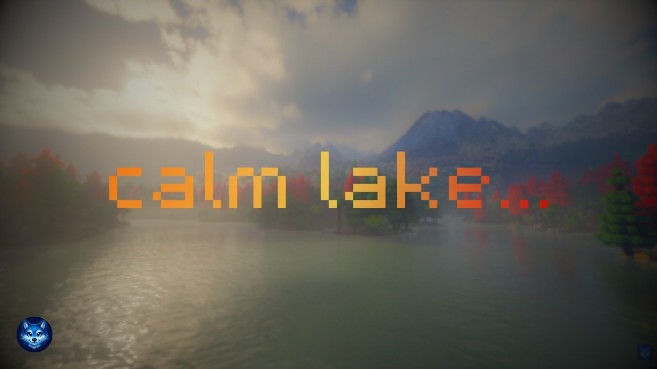 Minecraft Lake Bird's Eye View Ambience | 4 Hours Relaxing Nature Sounds