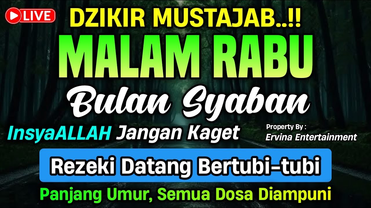 DZIKIR MALAM RABU MUSTAJAB.! Pengampunan Dosa, insyaAllah Rezekimu Mengalir Deras | DZIKIR MALAM